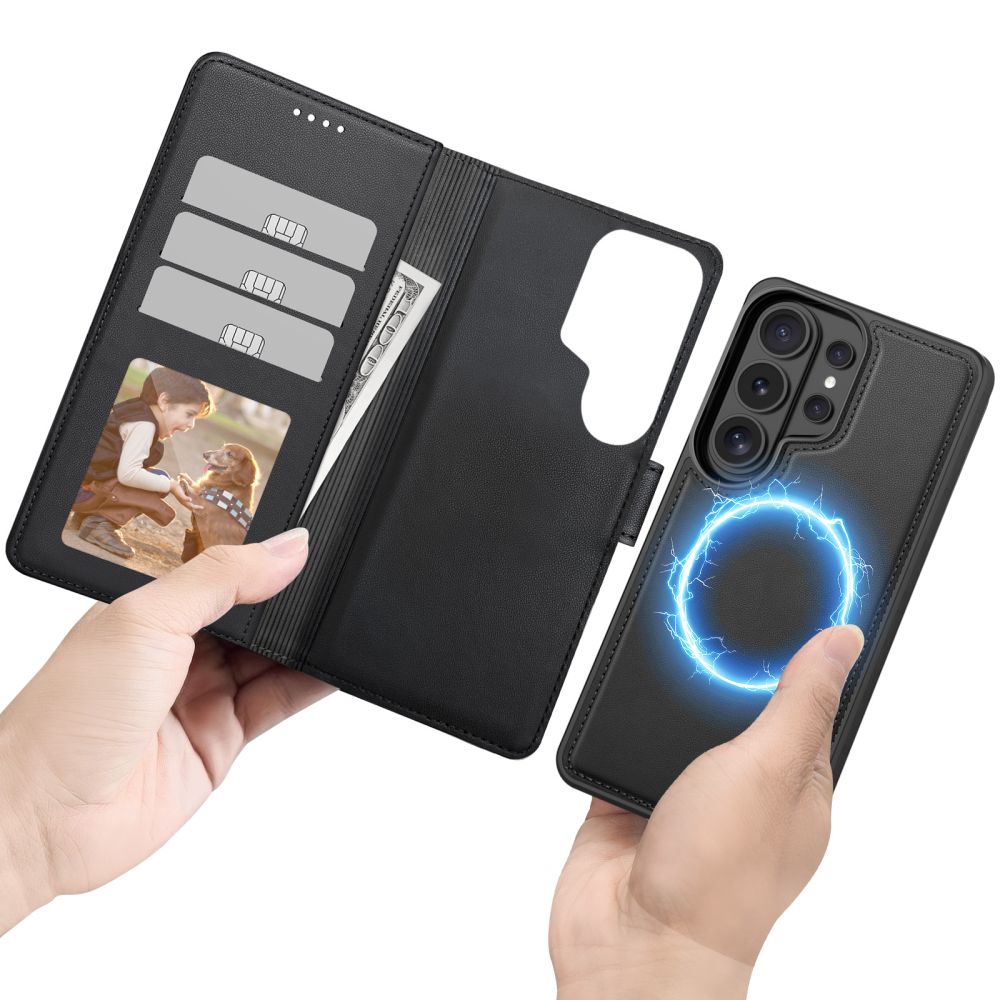 Tech-Protect lommebok-etui med MagSafe for Samsung Galaxy S26 Ultra – matt svart