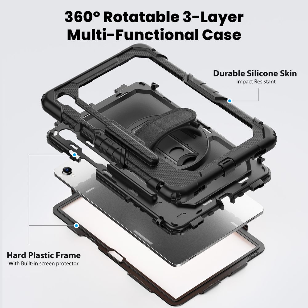 Tech-Protect solid etui til Samsung Galaxy Tab S11 11,0 X730 / X736B – svart