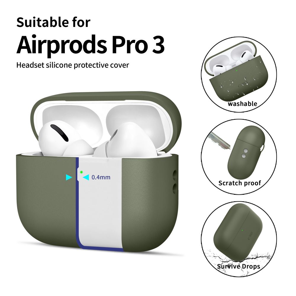 Tech-Protect silikonetui til AirPods Pro 3 – grønt