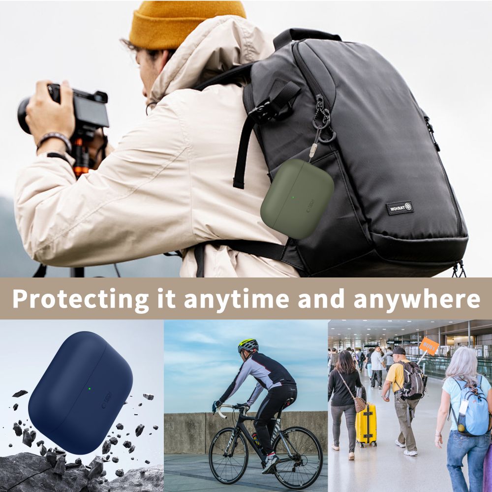 Tech-Protect silikonetui til AirPods Pro 3 – grønt