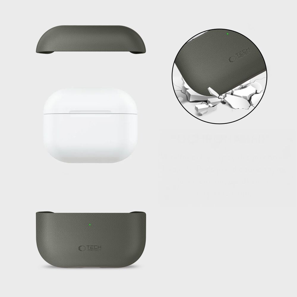 Tech-Protect NaturalFit-etui til AirPods Pro 3 – grønt
