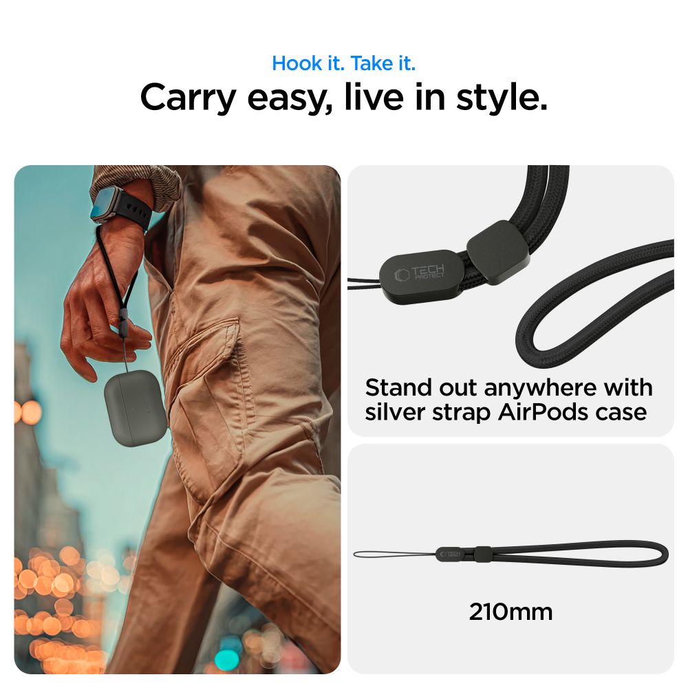 Tech-Protect NaturalFit-etui til AirPods Pro 3 – grønt