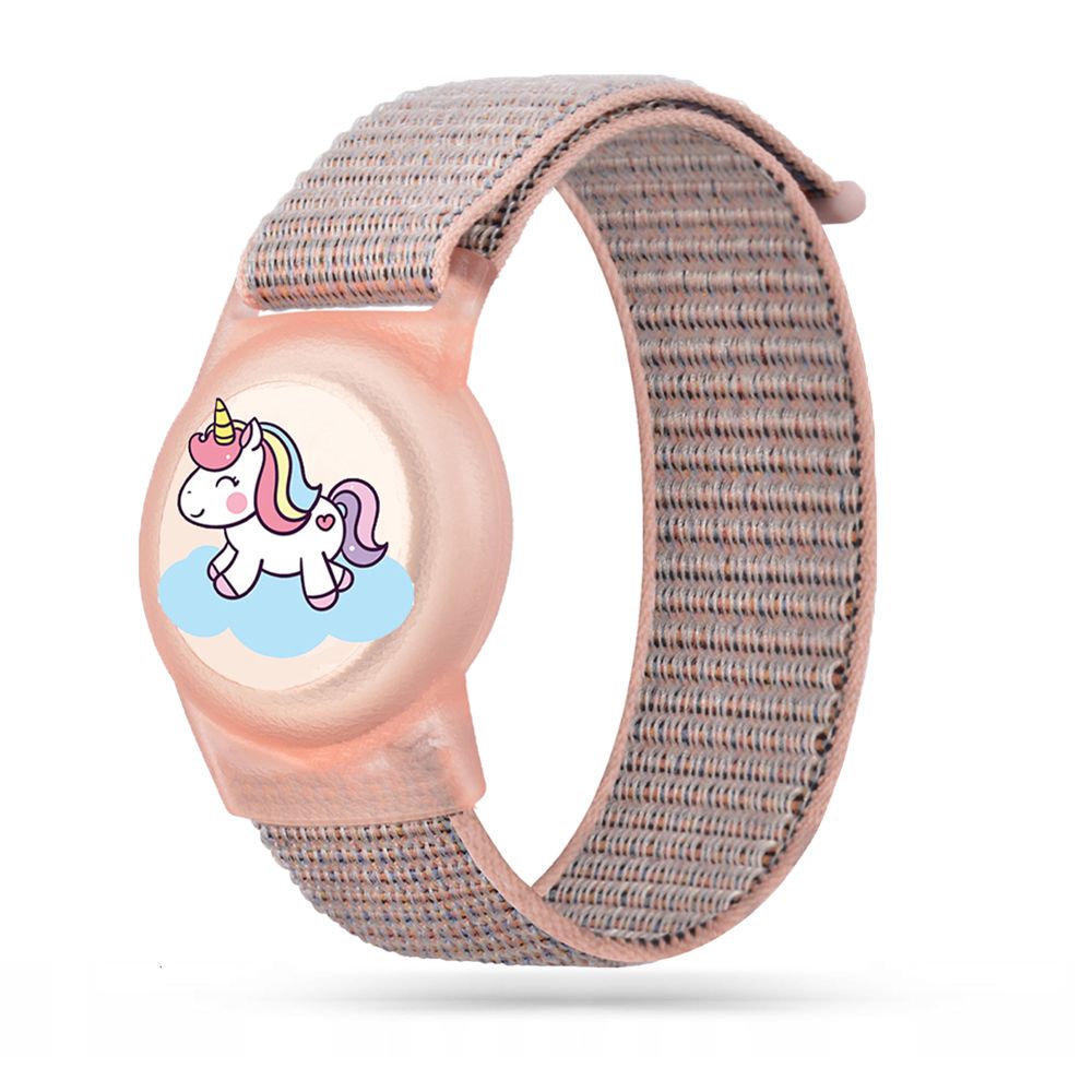 Tech-Protect nylonrem til Apple AirTag 1/2 – rosa