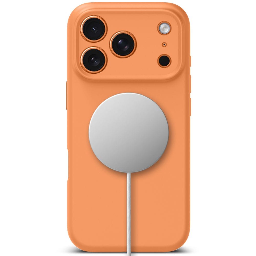 Tech-Protect silikon-MagSafe-etui til iPhone 17 Pro Max – oransje