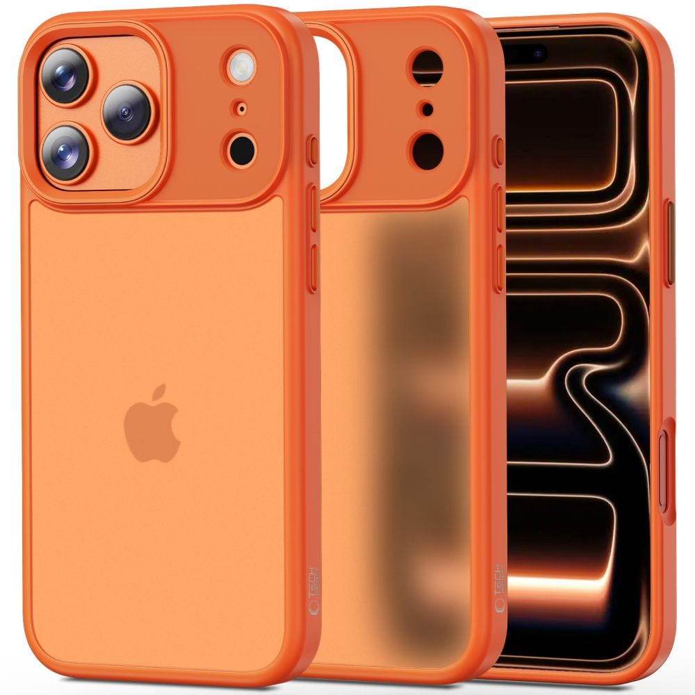 Tech-Protect MagMat-etui til iPhone 17 Pro – oransje og matt