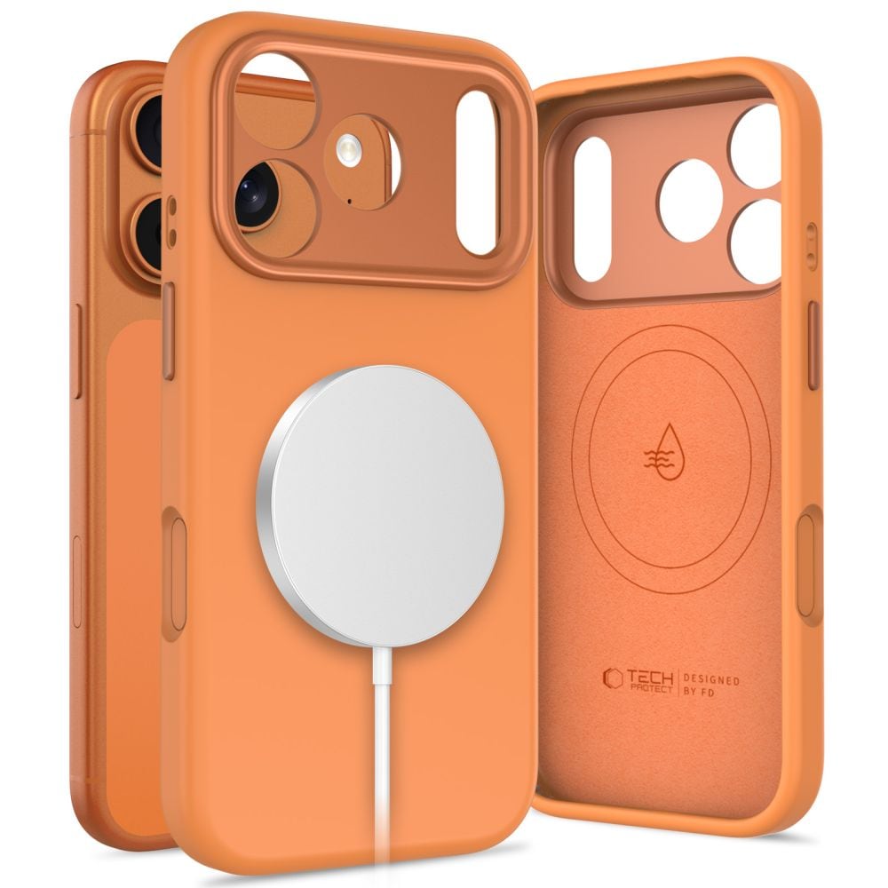 Tech-Protect Uniq MagSafe-etui til iPhone 17 Pro – oransje