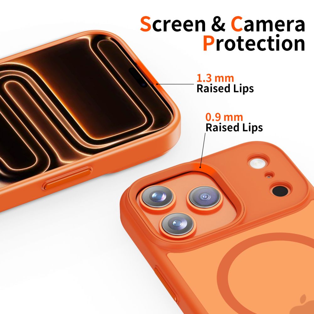 Tech-Protect MagMat MagSafe-etui til iPhone 17 Pro – oransje