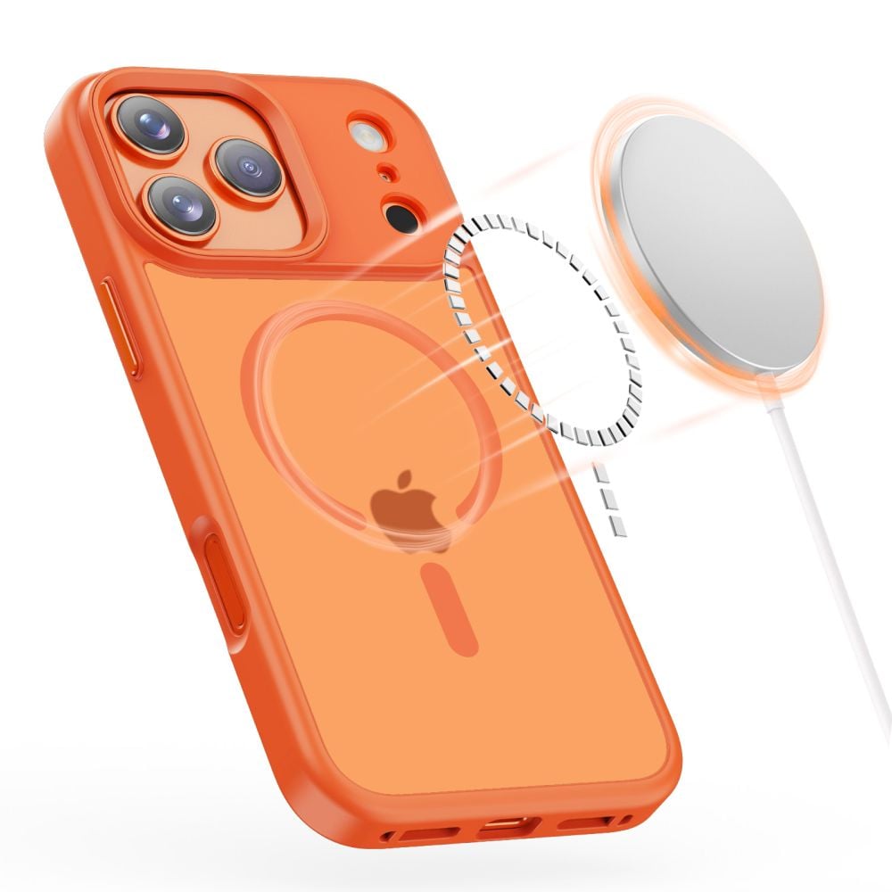 Tech-Protect MagMat MagSafe-etui til iPhone 17 Pro – oransje