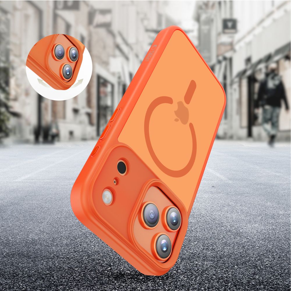 Tech-Protect MagMat MagSafe-etui til iPhone 17 Pro – oransje
