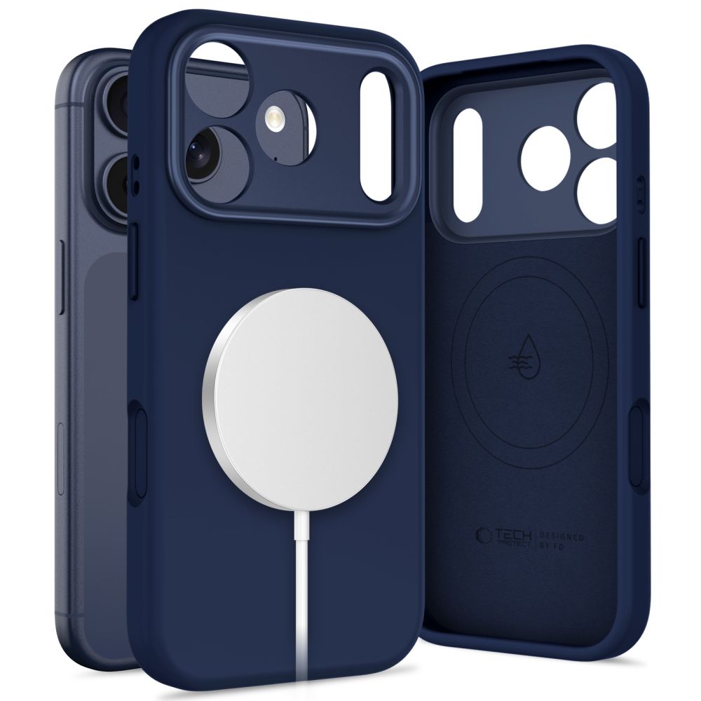Tech-Protect Uniq MagSafe-etui til iPhone 17 Pro Max – marineblå