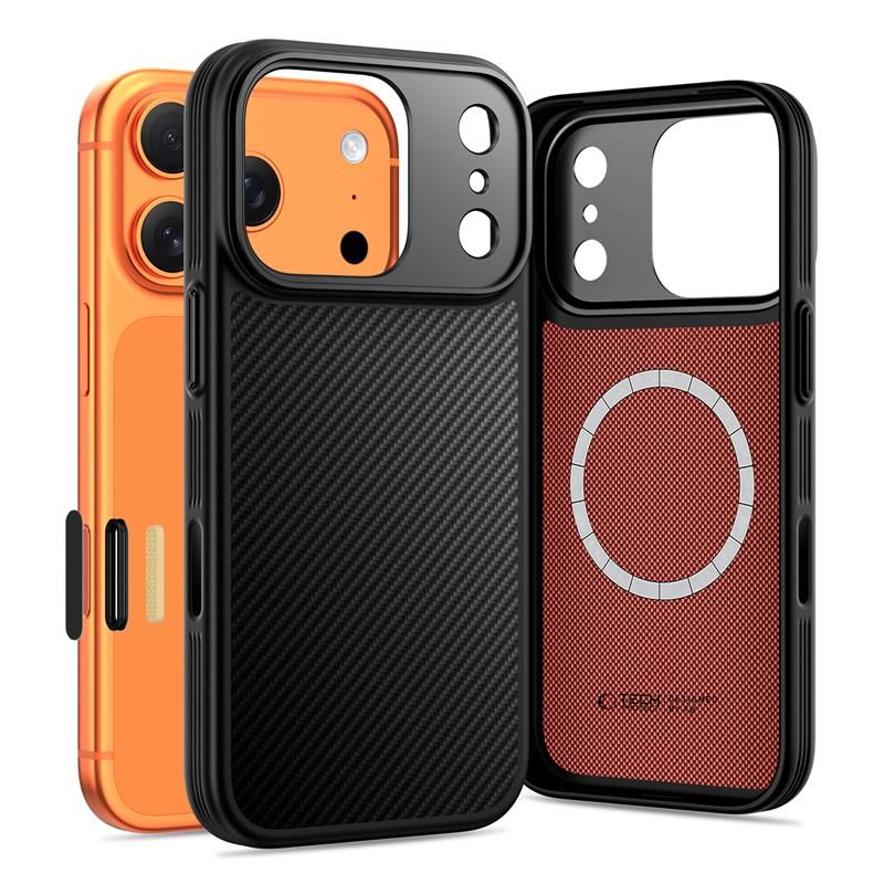Tech-Protect Kevlar Aramid MagSafe-etui til iPhone 17 Pro – svart