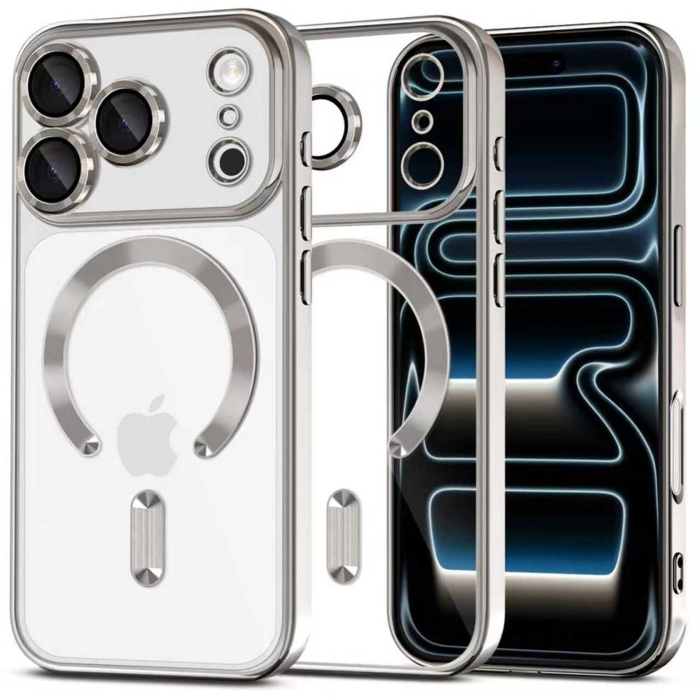 Tech-Protect MagFlex MagSafe-etui til iPhone 17 Pro Max – Klar sølv