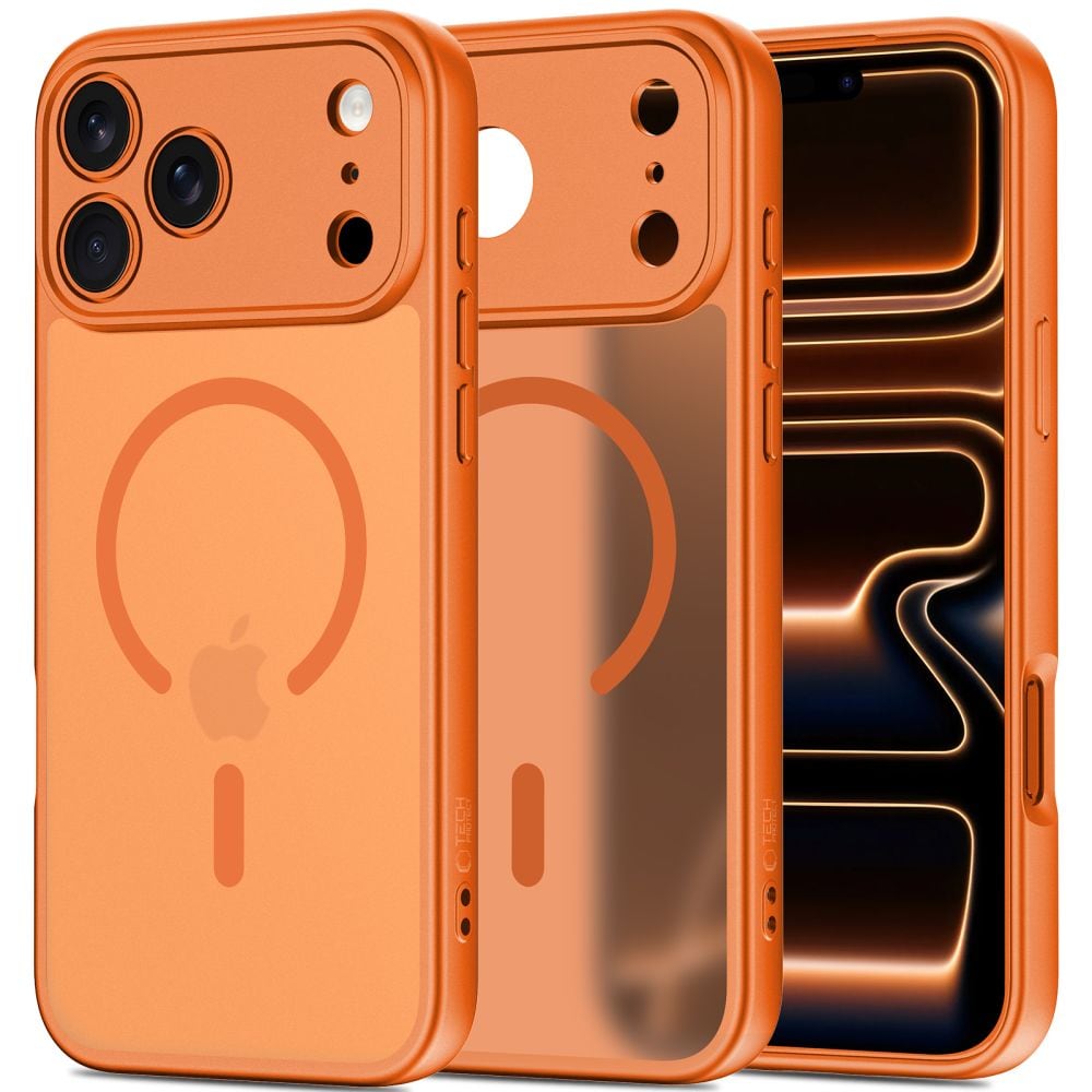 Tech-Protect BasicMag MagSafe-etui til iPhone 17 Pro Max – oransje