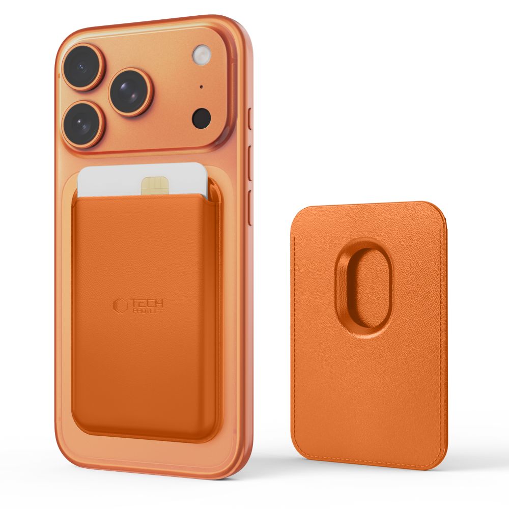 Tech-Protect MagWallet MagSafe magnetisk lommebok til mobiltelefon – oransje