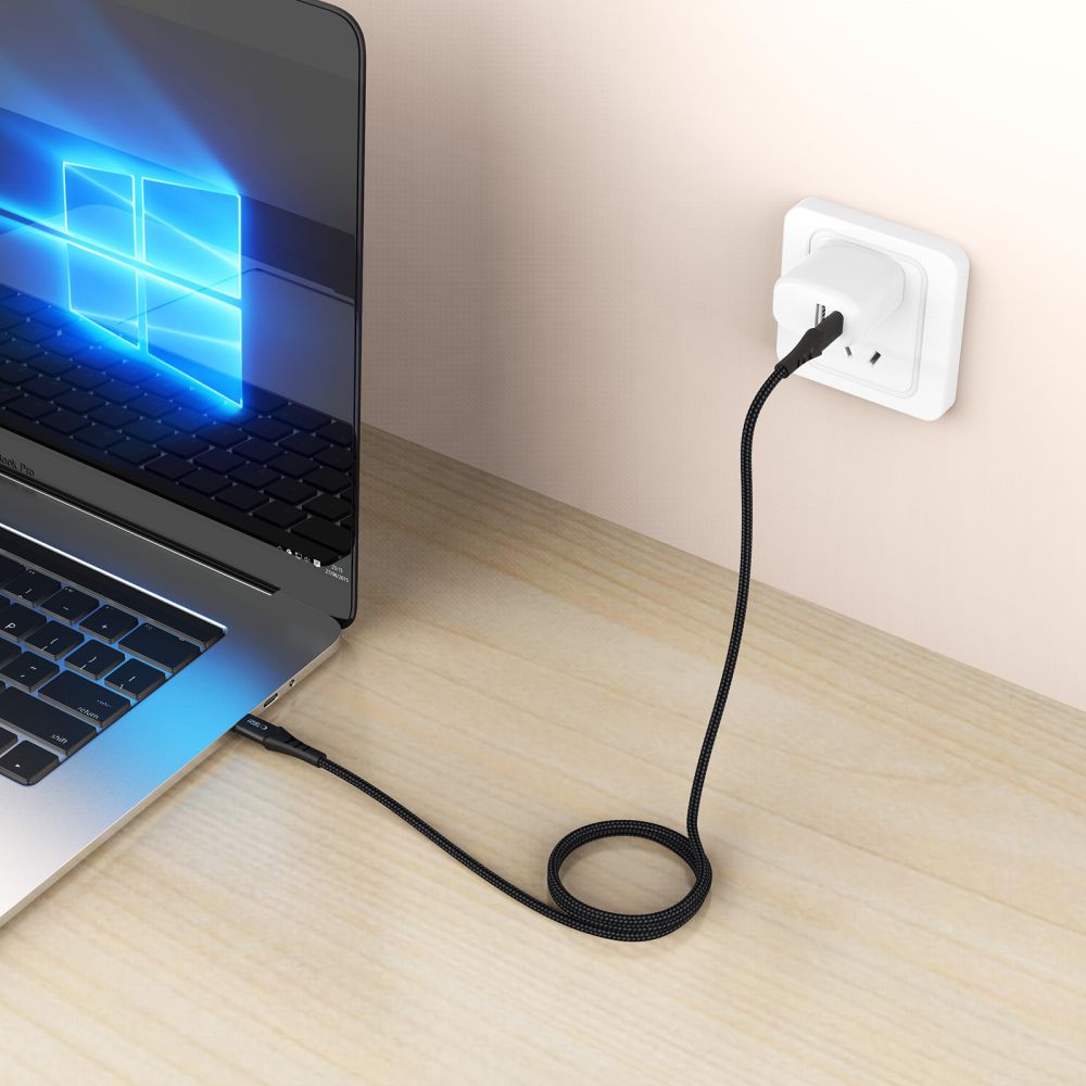 Tech-Protect Ultraboost UB11T USB-C / USB-C PD 240 W / QC3.0-kabel 200 cm – svart
