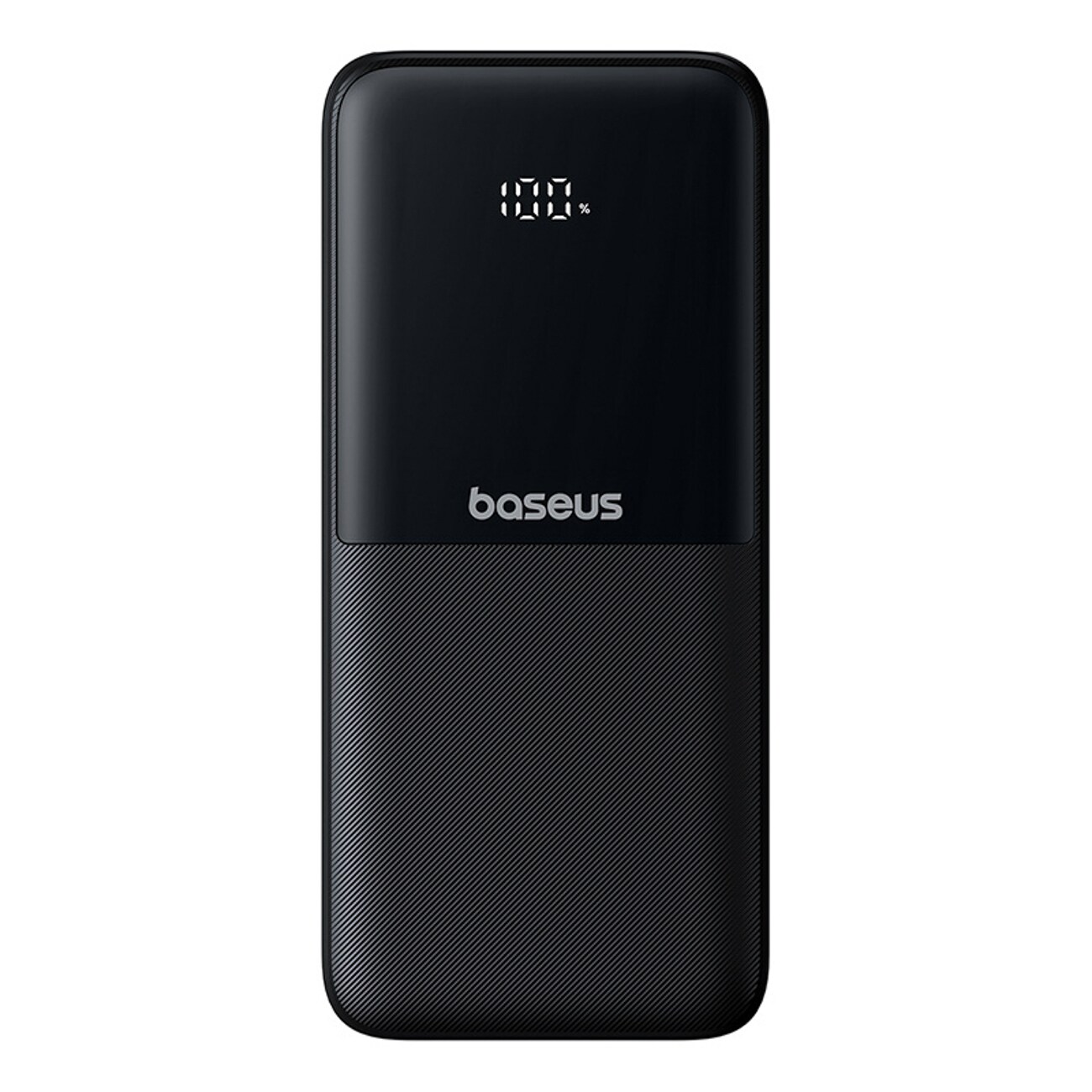 Baseus Lipow 10 000 mAh 22,5 W powerbank m/2 innebygde kabler og skjerm + USB-A–USB-C 0,2 m – Svart