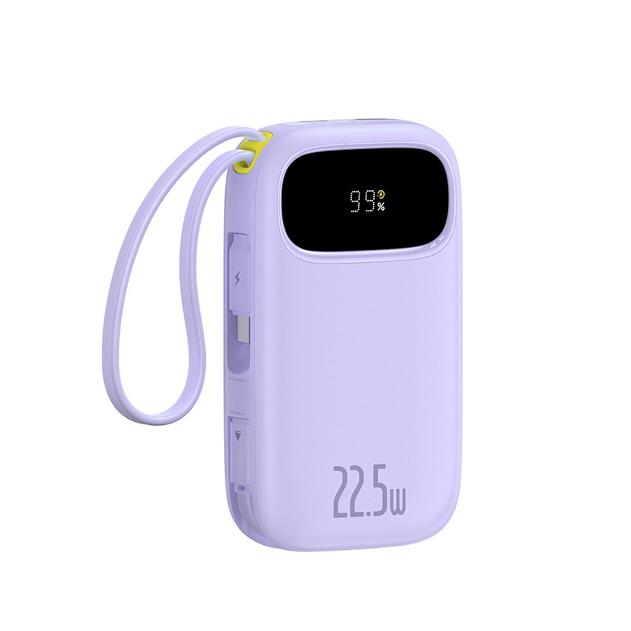 Baseus EnerFill FC21 Qpow 3 Ultra 20000 mAh 22,5 W powerbank m/display + kabel – lilla