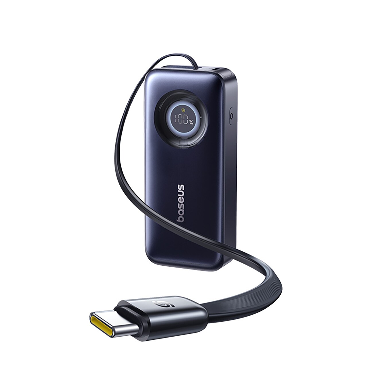 Baseus EnerCore CR11 20 000 mAh 67 W powerbank med uttrekkbar USB-C-kabel – svart