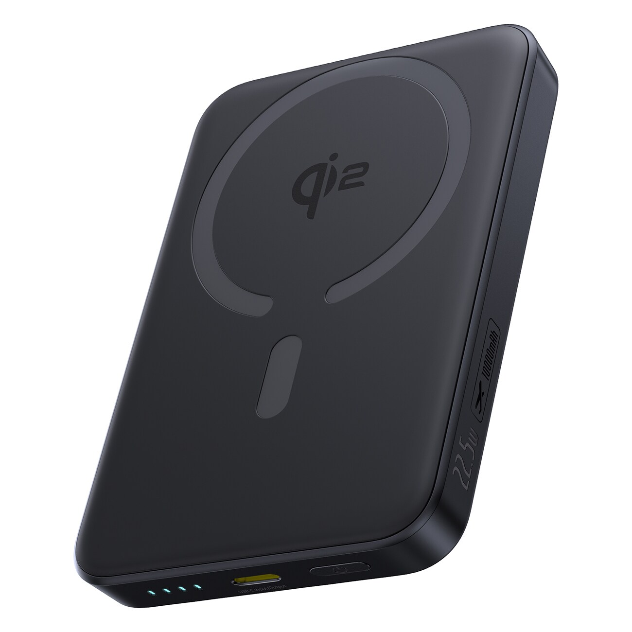 Baseus EnerFill FM12 10 000 mAh 22,5 W Qi2-powerbank, MagSafe-kompatibel, m. USB-C-kabel – svart