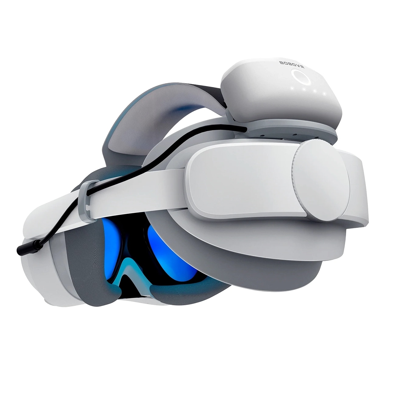 BoboVR P4S hodestropp med batteri til PICO 4 Ultra og Ultra Enterprise – grå