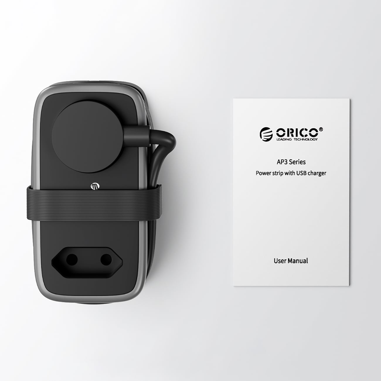 Orico AP3 65 W GaN 6-i-1 stikkontaktliste 2x vekselstrøm + 2x USB-A + 2x USB-C – svart