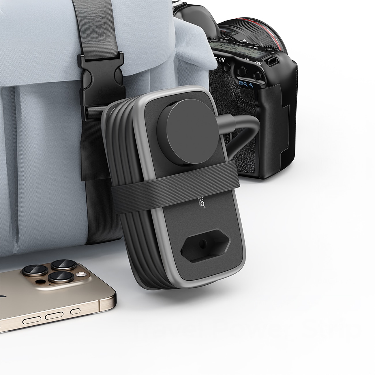 Orico AP3 65 W GaN 6-i-1 stikkontaktliste 2x vekselstrøm + 2x USB-A + 2x USB-C – svart