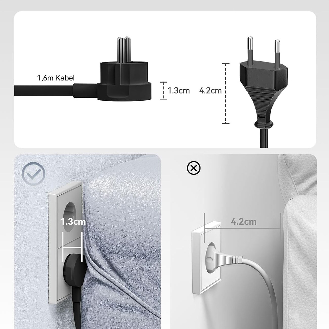 Orico PDC25 25 W 6-i-1 stikkontaktliste 2x vekselstrøm + 2x USB-A + 2x USB-C – svart
