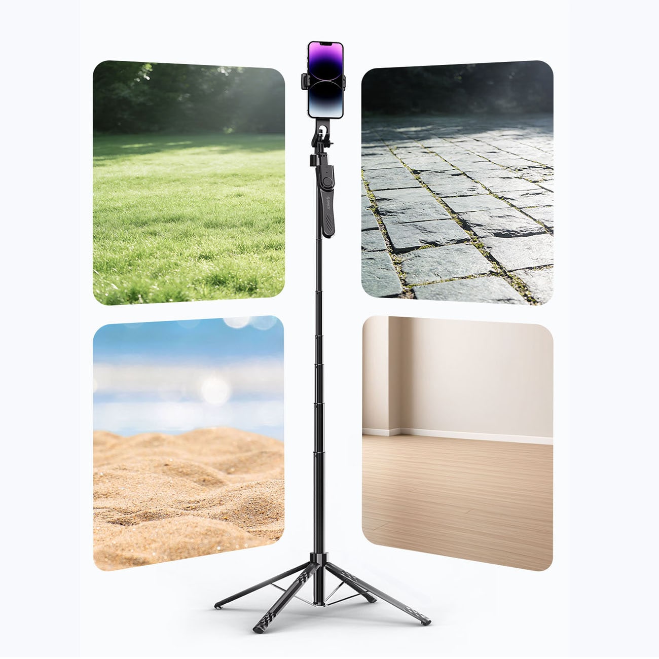 Selfiestang Orico SPN185 1/4" stativ for mobilkamera, 360° rotasjon, Bluetooth 5.2 – svart