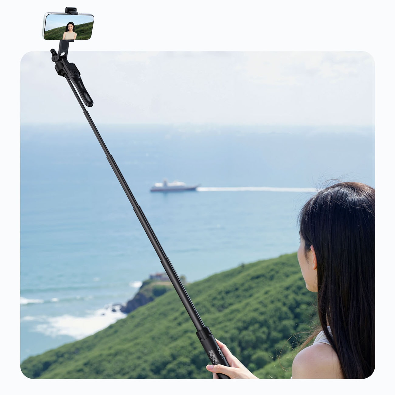 Selfiestang Orico SPN185 1/4" stativ for mobilkamera, 360° rotasjon, Bluetooth 5.2 – svart