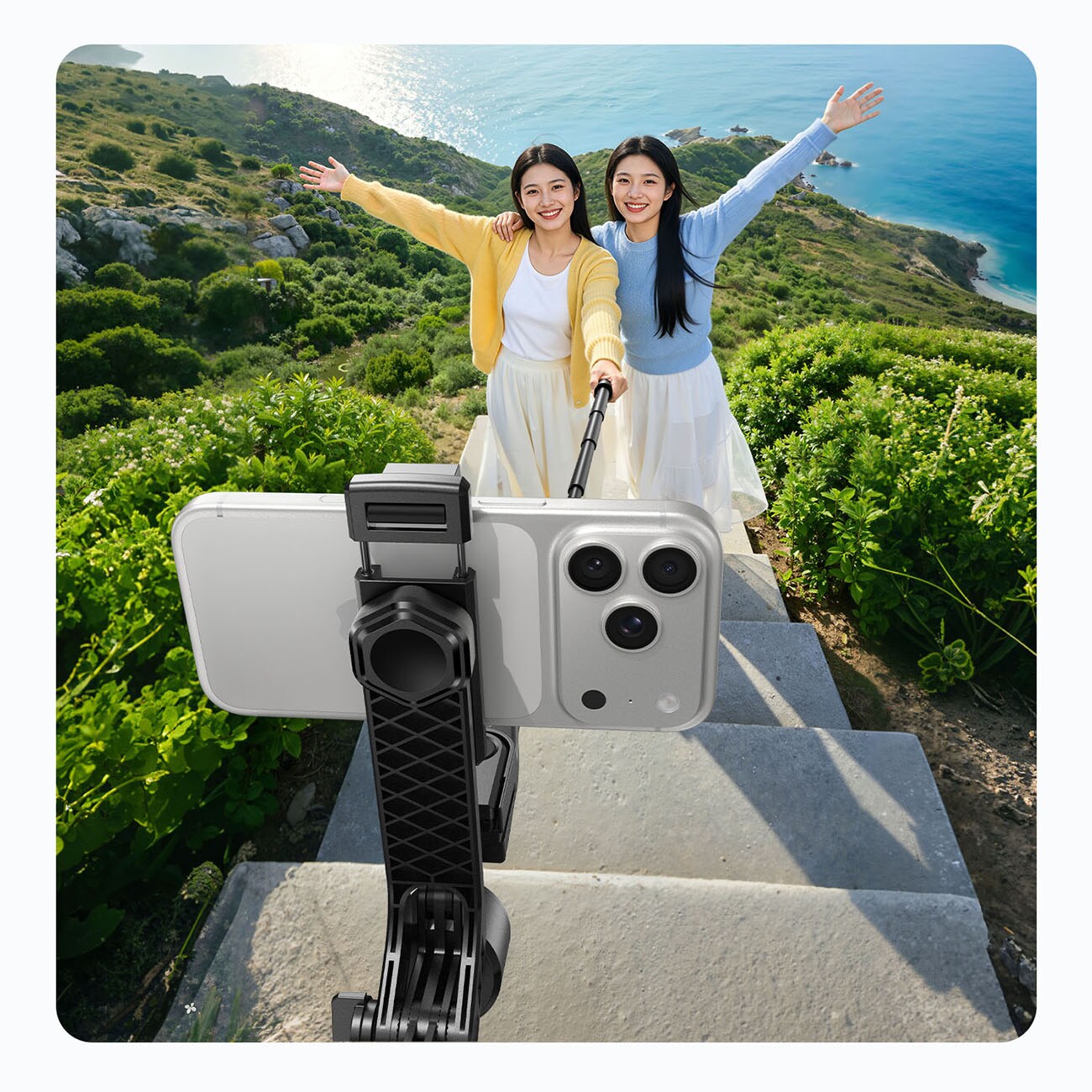 Selfiestang Orico SPN185 1/4" stativ for mobilkamera, 360° rotasjon, Bluetooth 5.2 – svart