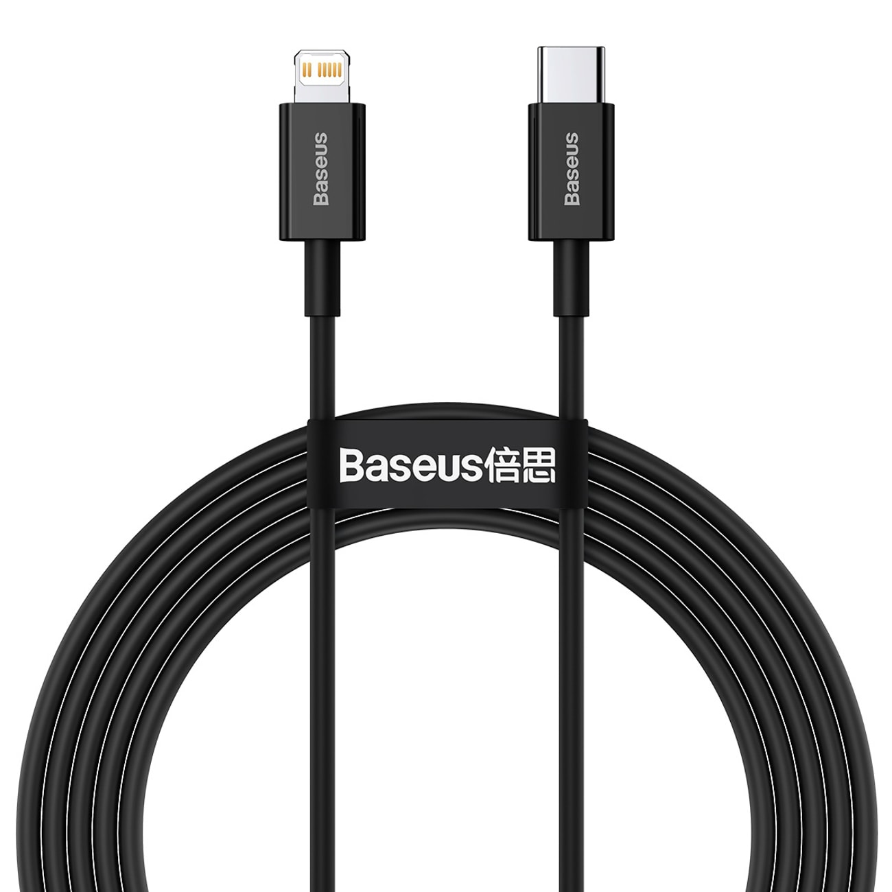 Baseus Superior Series 20 W USB-C – Lightning-kabel med Power Delivery, 2 m – svart