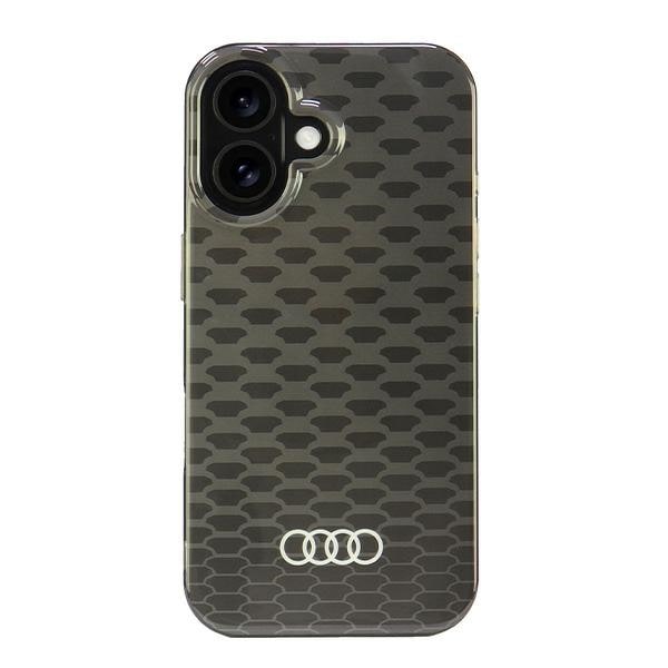 Audi IML-søm mønster MagSafe iPhone 16 6,1" svart/svart hardcase AU-IMLMIP16-Q5/D3-BK