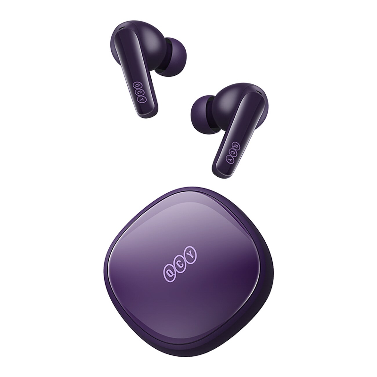 QCY T13X ørepropper med ENC, IPX5 og Bluetooth 5.3 – Lilla