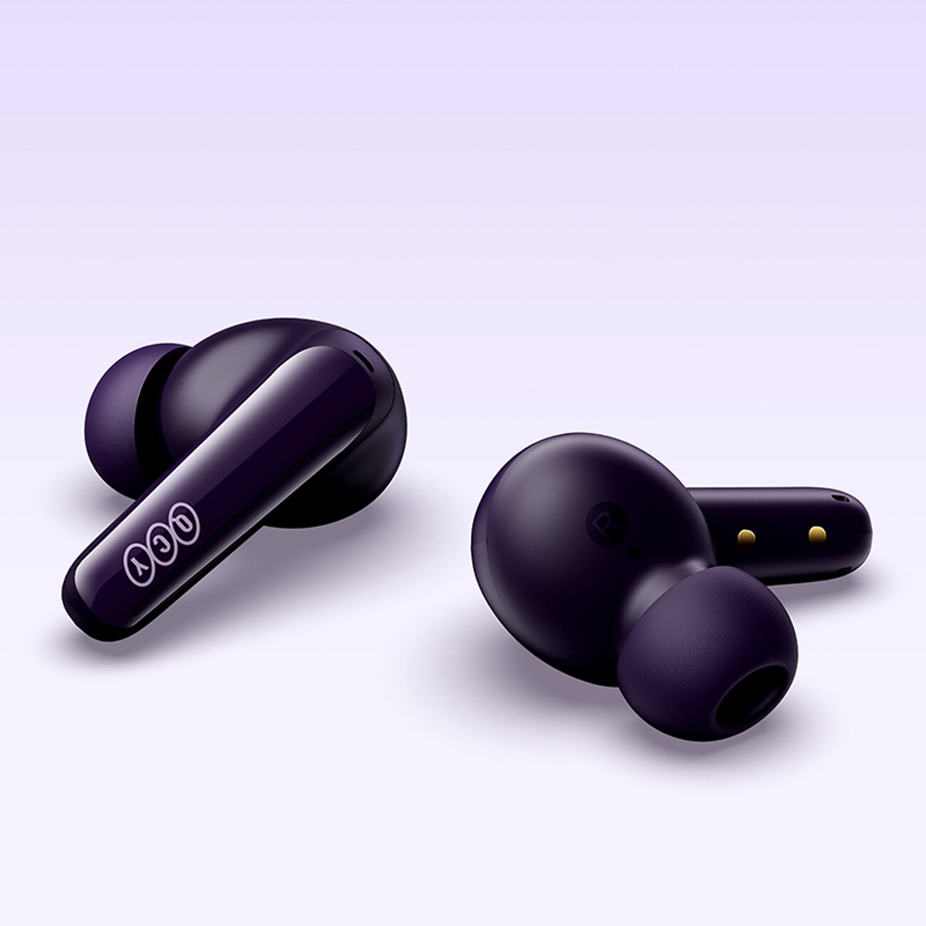 QCY T13X ørepropper med ENC, IPX5 og Bluetooth 5.3 – Lilla