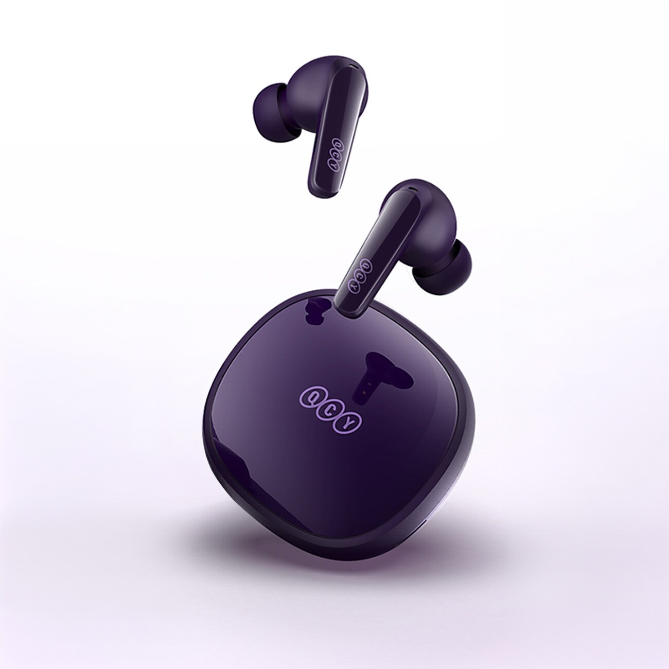 QCY T13X ørepropper med ENC, IPX5 og Bluetooth 5.3 – Lilla