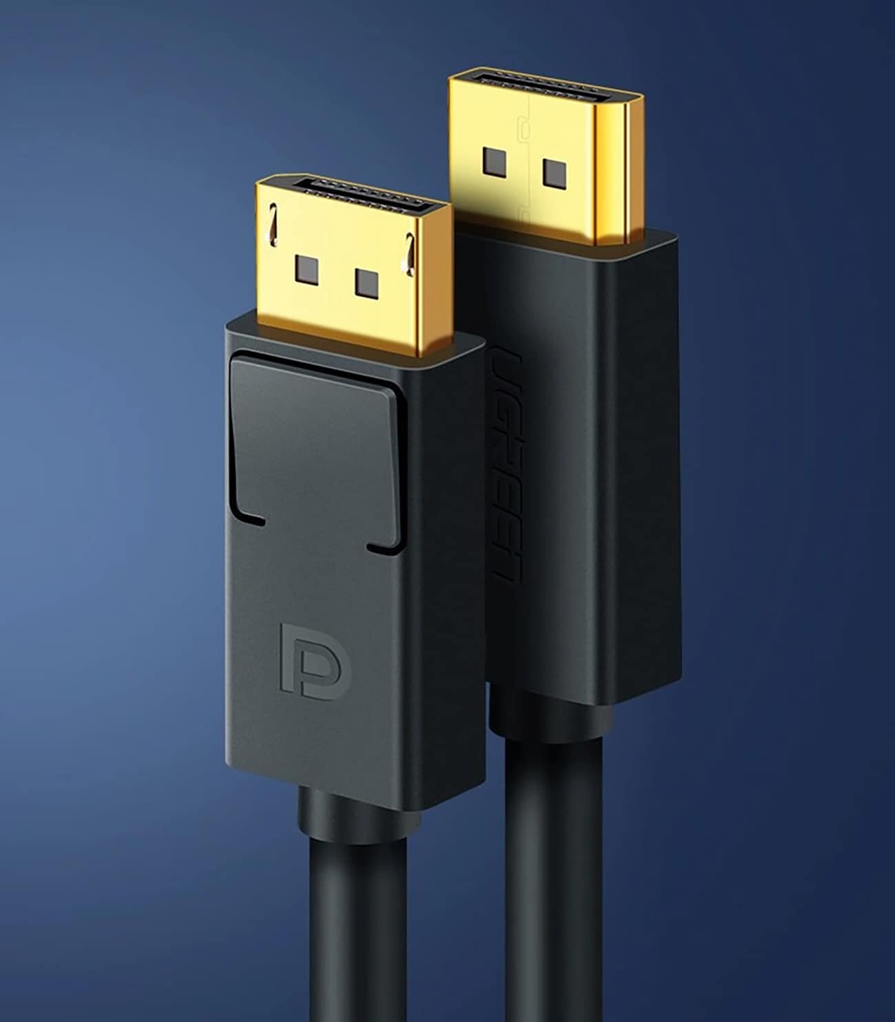 Ugreen DP102 10213 DisplayPort 1.2 4K / DisplayPort 1.2 4K-kabel, 5 m – svart