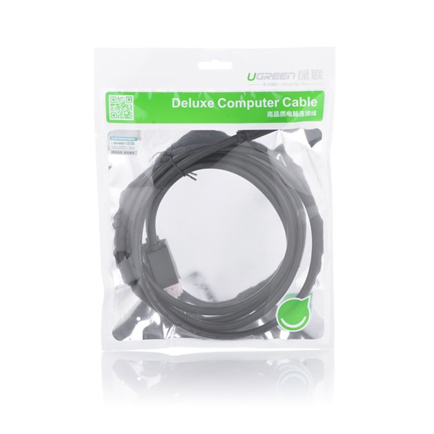 Ugreen ensrettet DisplayPort-til-HDMI-kabel, 4K, 30 Hz, 32 AWG, 1,5 m, svart (DP101 10239)