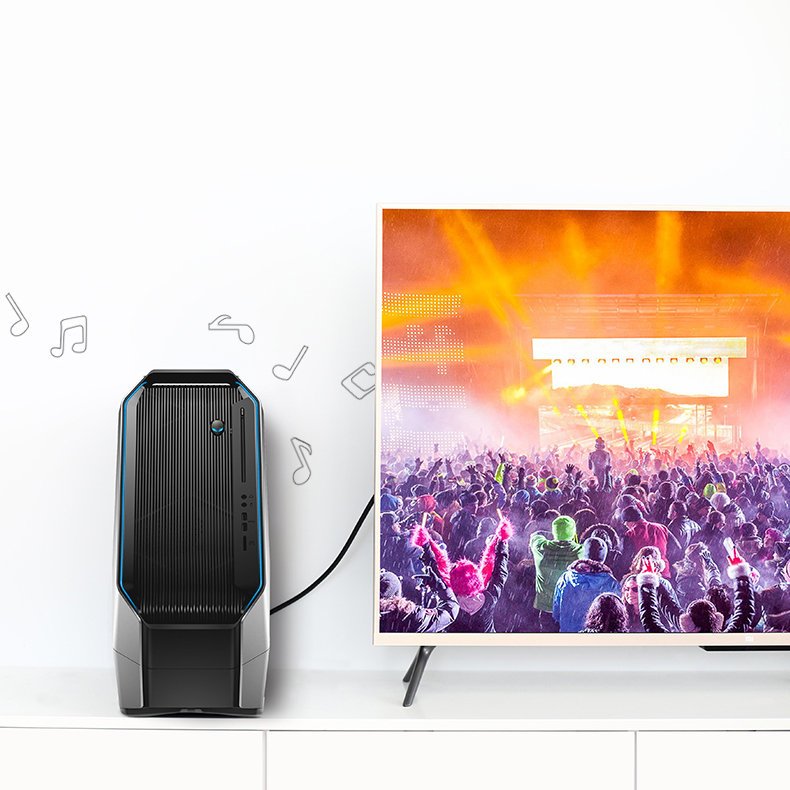 Ugreen ensrettet DisplayPort-til-HDMI-kabel, 4K, 30 Hz, 32 AWG, 1,5 m, svart (DP101 10239)