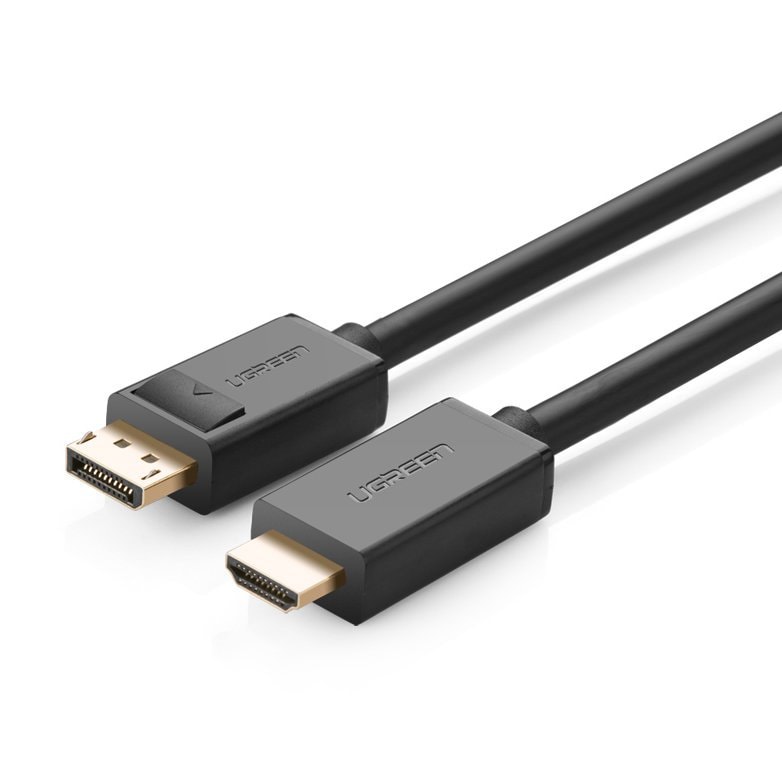 Ugreen ensrettet DisplayPort-til-HDMI-kabel, 4K, 30 Hz, 32 AWG, 1,5 m, svart (DP101 10239)