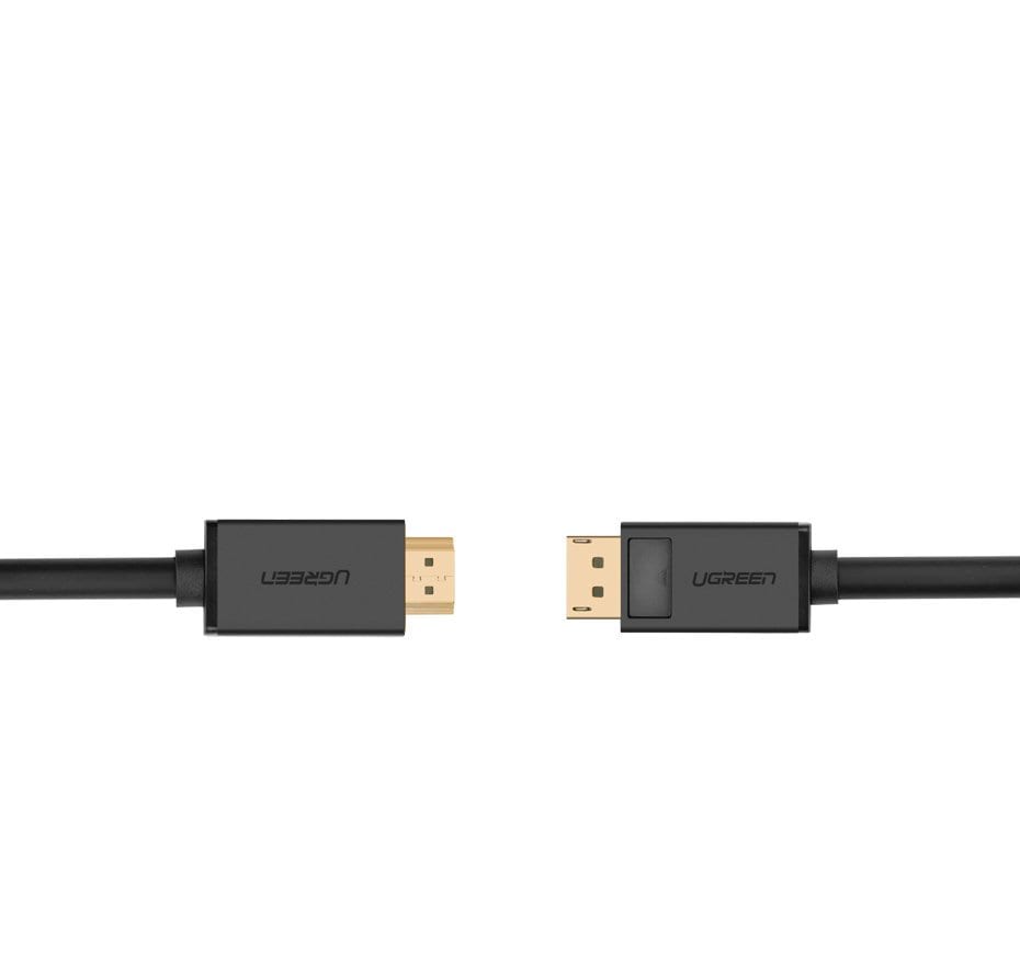 Ugreen ensrettet DisplayPort-til-HDMI-kabel, 4K, 30 Hz, 32 AWG, 1,5 m, svart (DP101 10239)