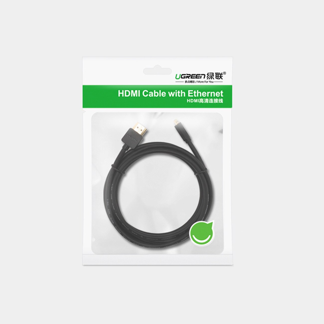 Ugreen-kabel: Micro HDMI – HDMI-kabel, 3 m, svart (HD127)