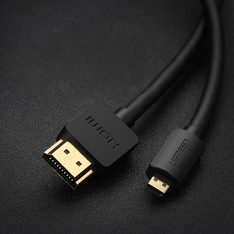 Ugreen HD127 mikro-HDMI – HDMI 2.0 4K 60 Hz-kabel, 1 m – svart