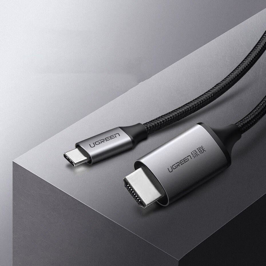 Ugreen HDMI-kabel – USB Type-C, 4K, 60 Hz, 1,5 m, svart-grå (MM142 50570)