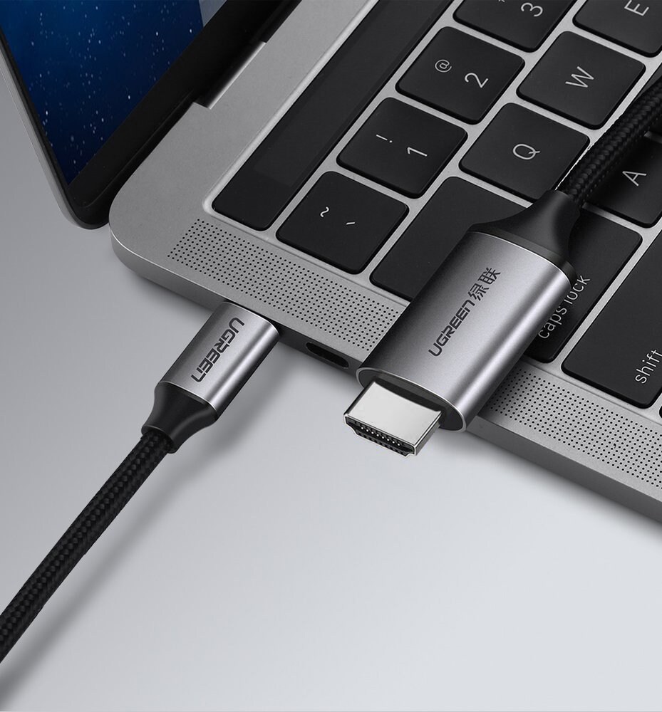 Ugreen HDMI-kabel – USB Type-C, 4K, 60 Hz, 1,5 m, svart-grå (MM142 50570)