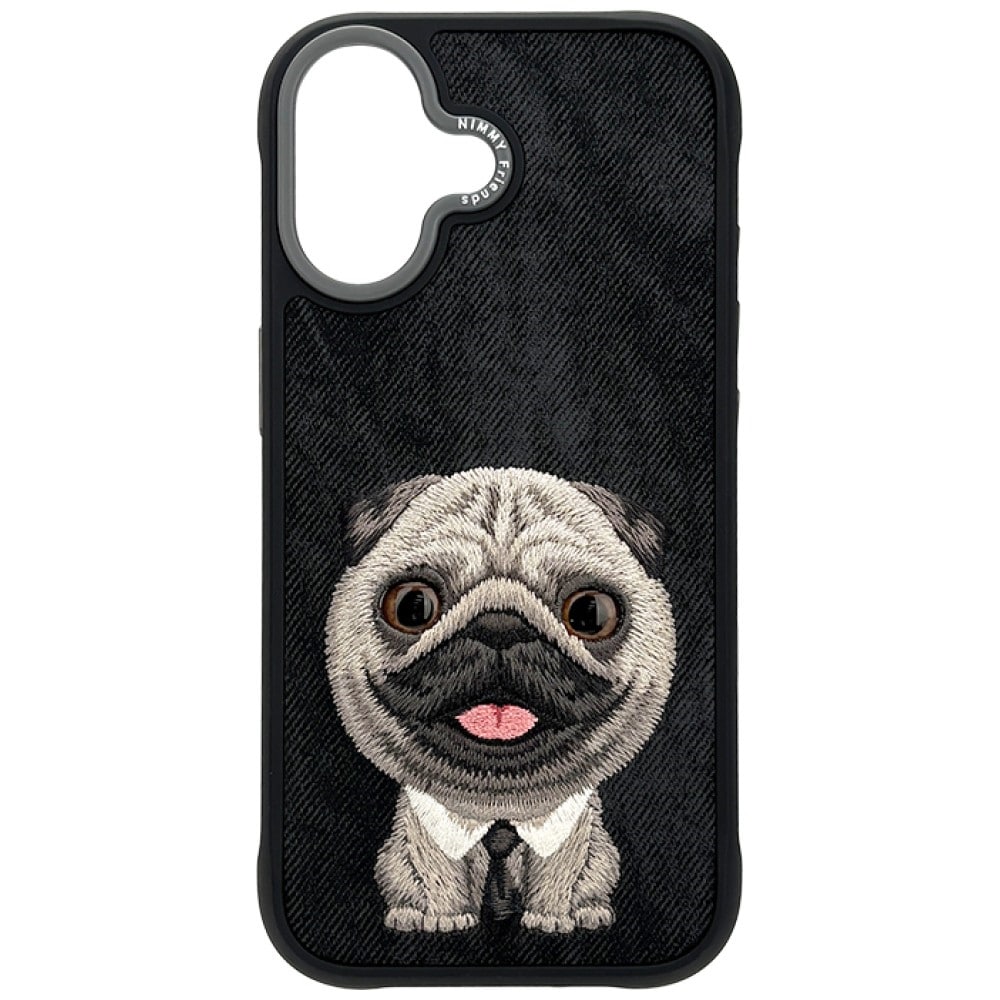 Nimmy Big Eyed Pet 2.0 hundeetui til iPhone 17 – svart