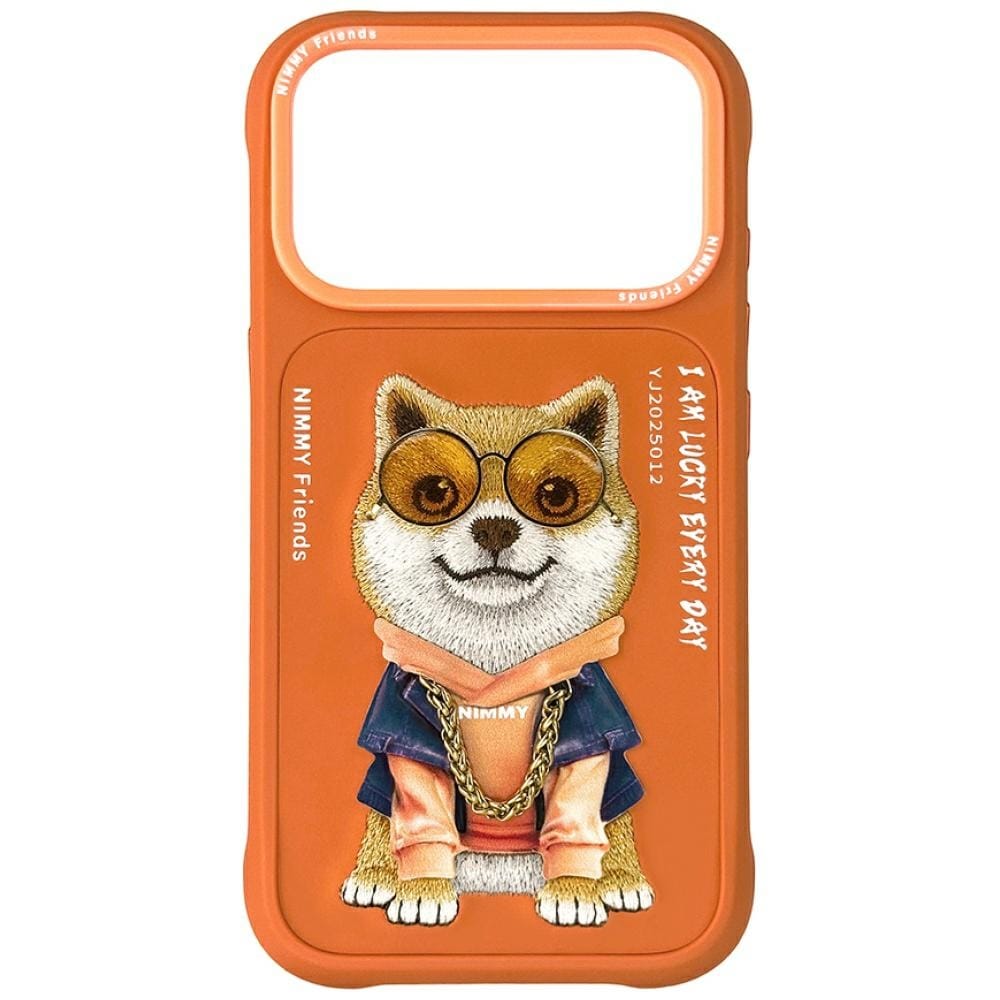 Nimmy Glasses Cool Dog-etui til iPhone 17 Pro Max – oransje