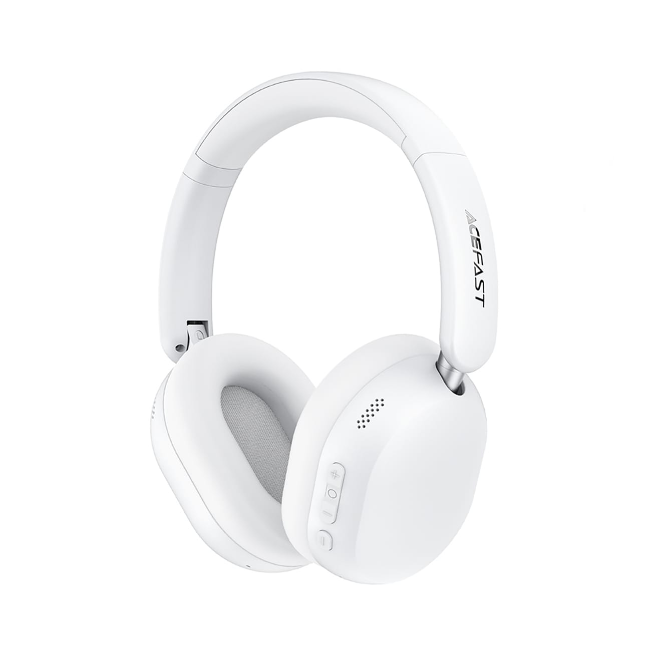 Acefast H12 trådløse on-ear-hodetelefoner med Bluetooth 5.4 og aktiv støyreduksjon (ANC) – hvit