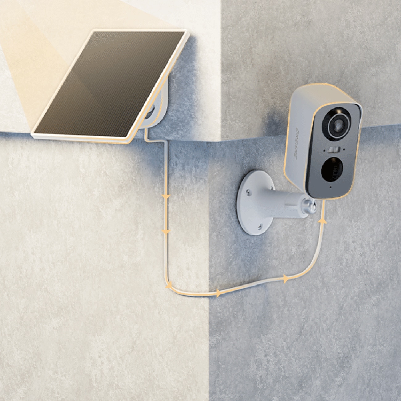 Dreame Navo Care SE 1 Outcam utendørskamera med solcellepanel – hvit