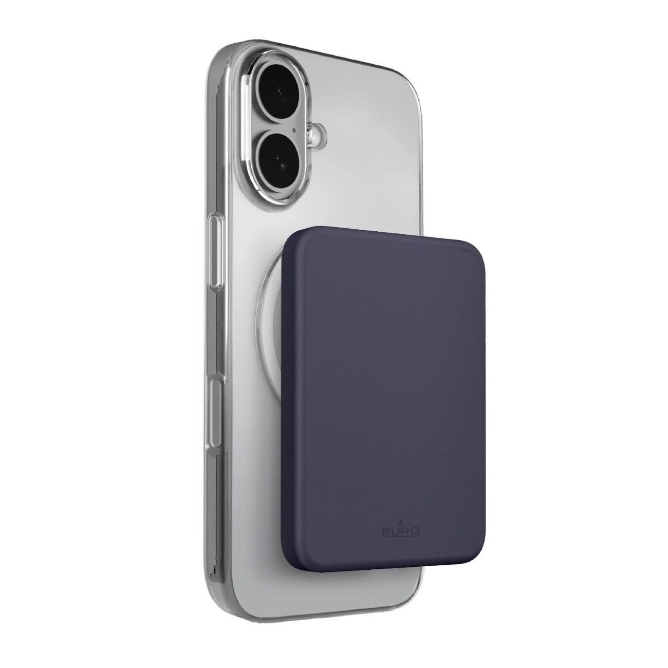 Puro 4200 mAh ultratynn MagSafe-kompatibel USB-C-powerbank – grå