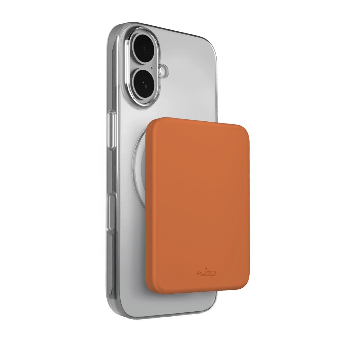 Puro 4200 mAh ultratynn MagSafe-kompatibel USB-C-powerbank – oransje